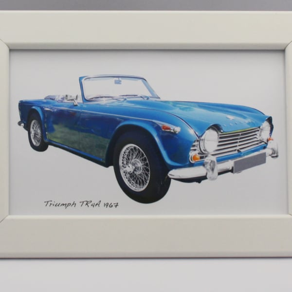 Triumph TR4A 1967 - 4x6" Photograph in a Black or White frame