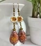 Antique Bronze Boho Teardrop Earrings - Image 2