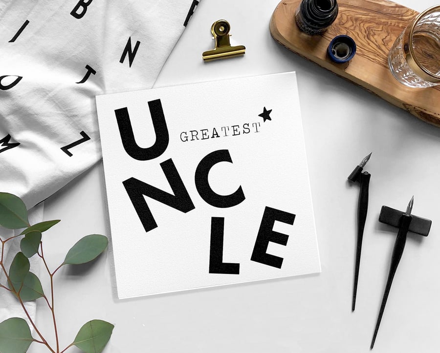 UNCLE Birthday card - Blank card