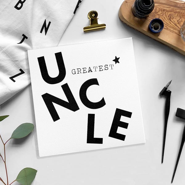 UNCLE Birthday card - Blank card