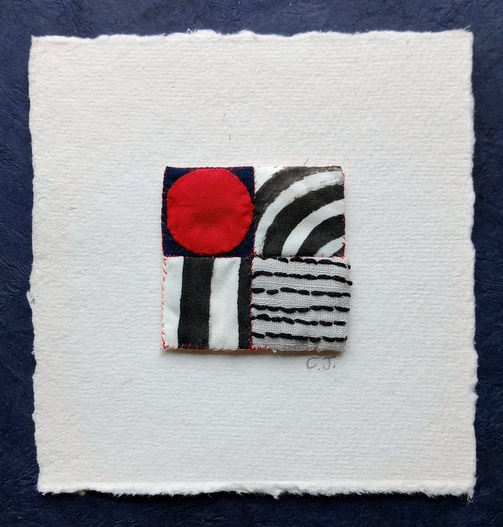 No 2 Miniature Textile Art Quilt