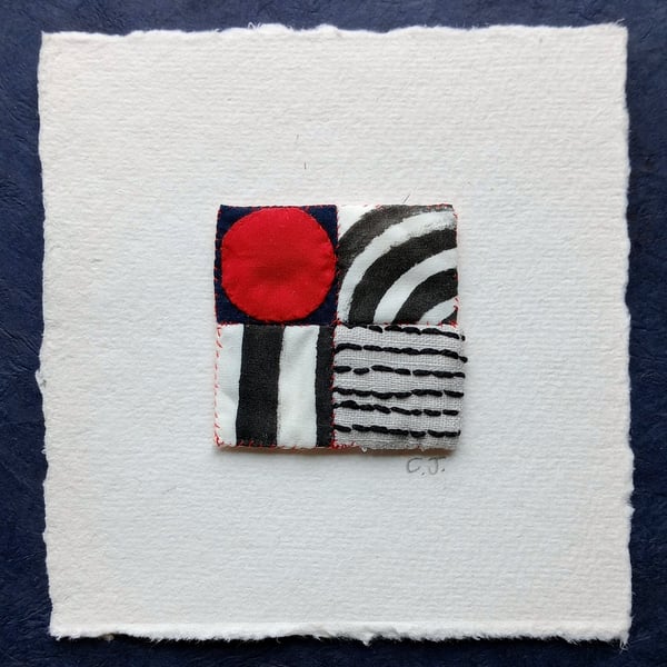 No 2 Miniature Textile Art Quilt