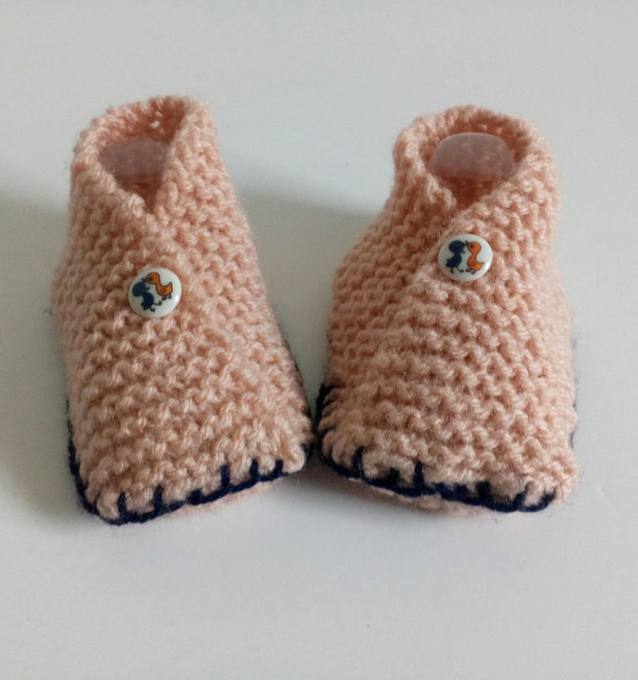 Booties, 0-3 months, new baby, bootees, booties, newborn, baby gift, beige