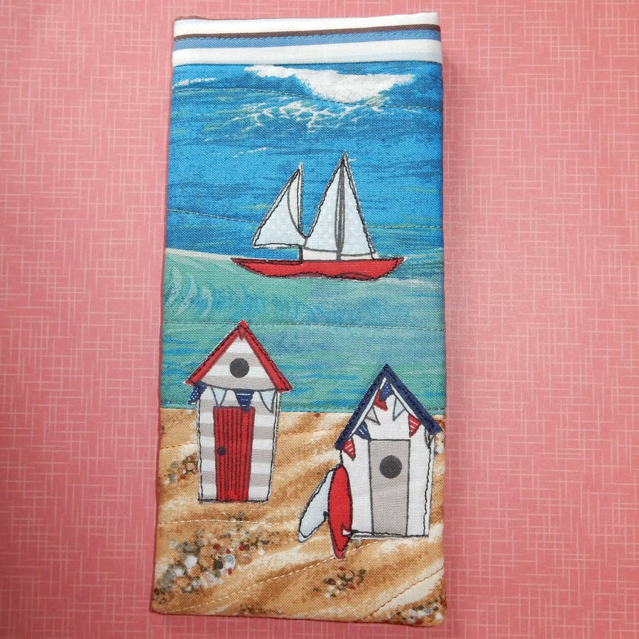 Glasses case - slip in - beach scene
