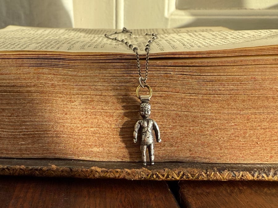Sterling Silver Boy Doll Pendant