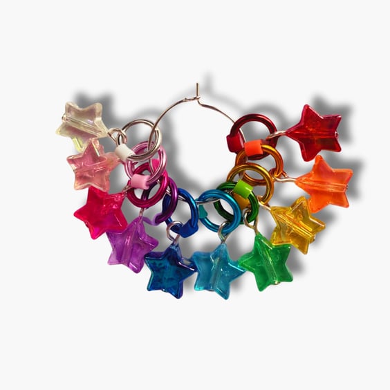 Star Stitch Markers for Knitting - Disco Stars