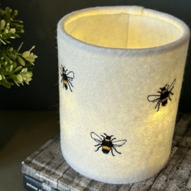 Bee Embroidered Lantern