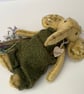 Elephant, hand sewn and dressed embroidered elephant, collectable artist bear - Image 10