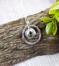 Silver Circle Necklace with Abalone Shell - Image 6