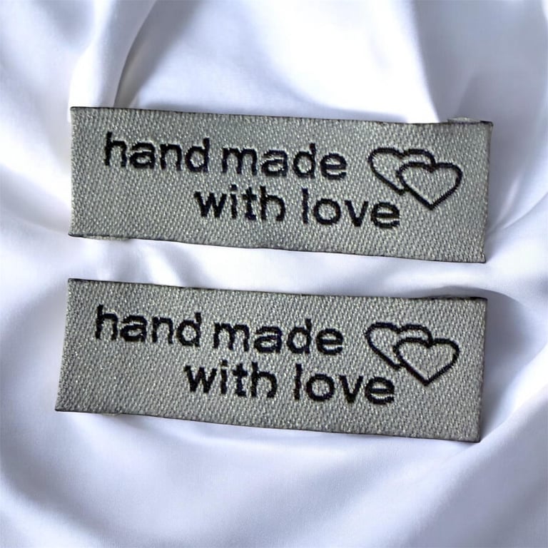 Woven “Hand Made With Love” craft labels