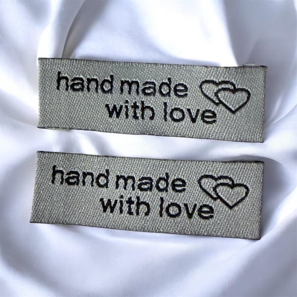 Woven “Hand Made With Love” craft labels
