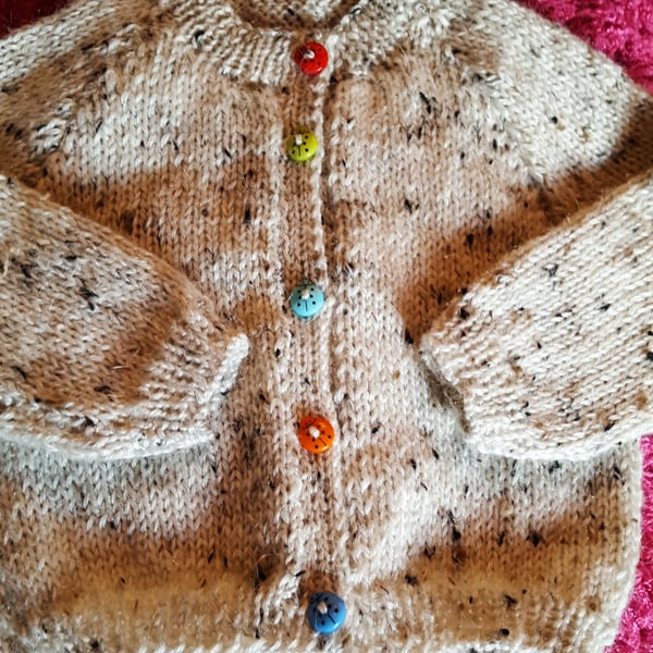 Aran Alpaca Baby Cardigan