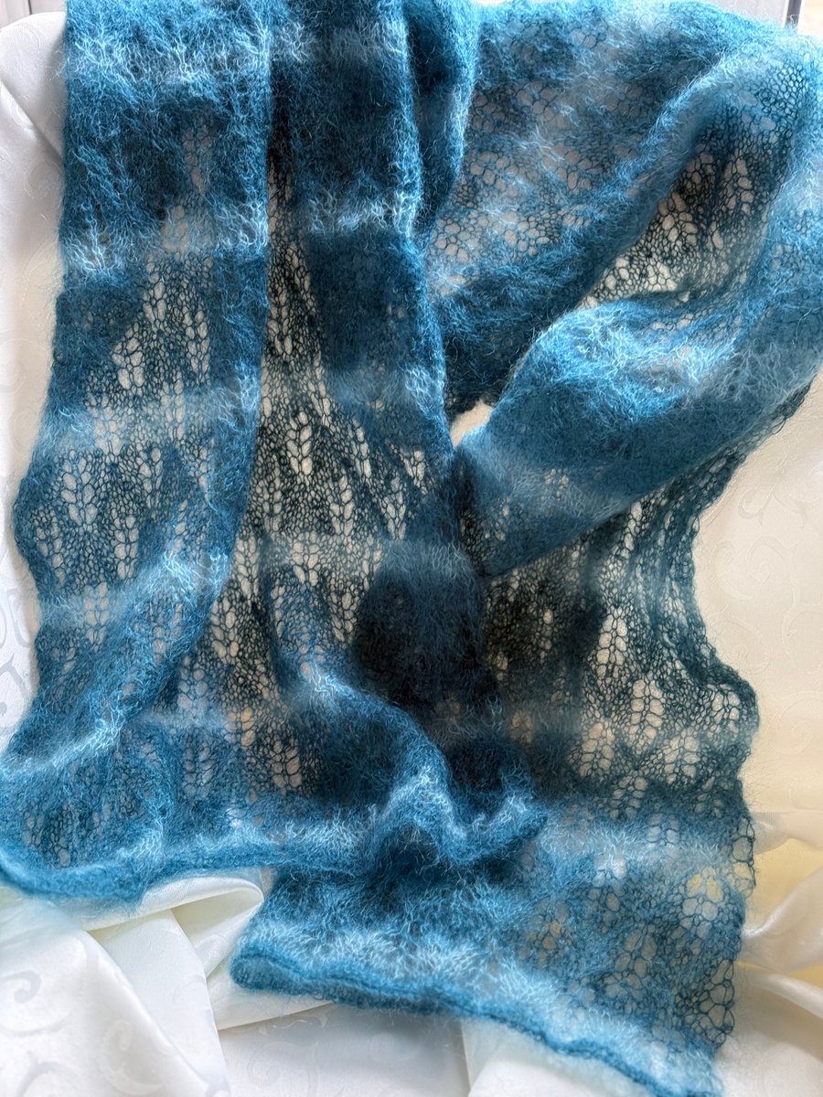 Hand Knitted lace scarf