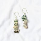 Sterling Silver Agate Stack Earrings - Gift Ideas
