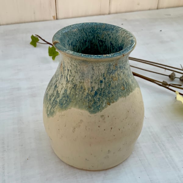 Bud, Small Vase with shipwreck & sea salt glaze