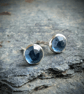 GOLD  Kyanite Stud Earrings, Handmade Urban Jewellery Design 