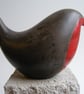 Raku glazed robin (E) - Image 5