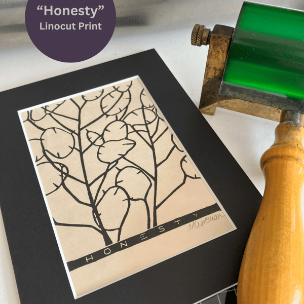 Linocut Print - "Honesty"