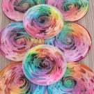 Rainbow squirrel resin coasters - Set of four