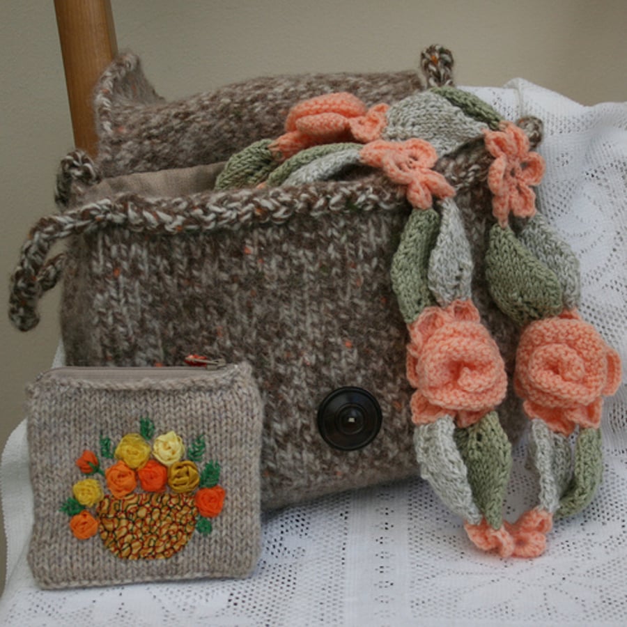 Brown Felted Bag
