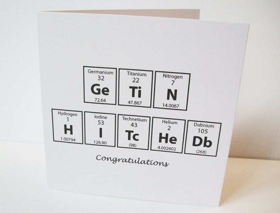 Engagement or Wedding Card for Scientists