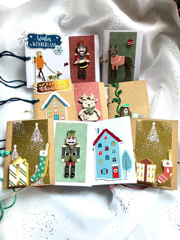 10 handmade original Christmas tags 