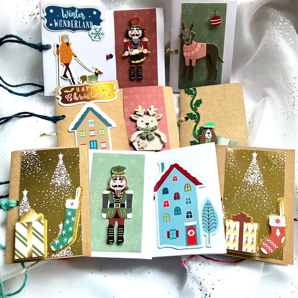 10 handmade original Christmas tags 