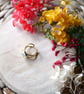 Gold, Blossom, Real Flowers, Adjustable Hypoallergenic Ring - Image 3
