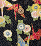 Origami Crane Book Sleeve – Japanese Cotton Book Protector with Coconut Button - Image 4
