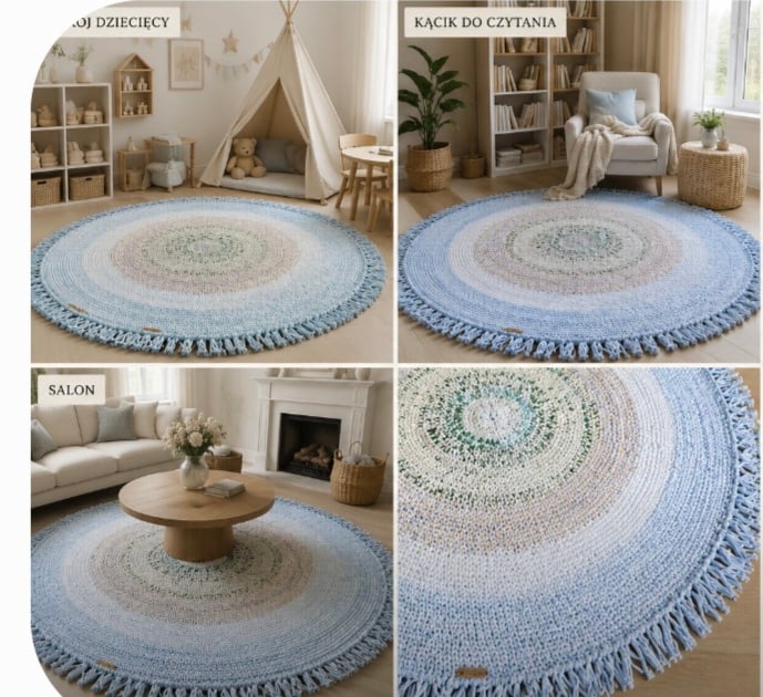 Rug , round, 160cm width
