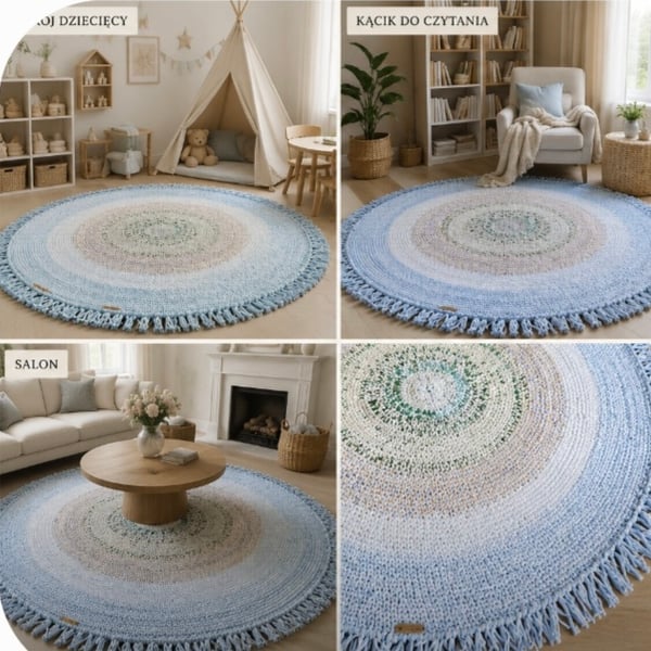 Rug , round, 160cm width