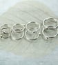 Silver Sleeper Hoops 10 mm Earrings Sterling Sleepers in Pairs  - Image 8