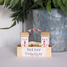 Handmade Country Cottage Scene Home Decor 'Better Together'
