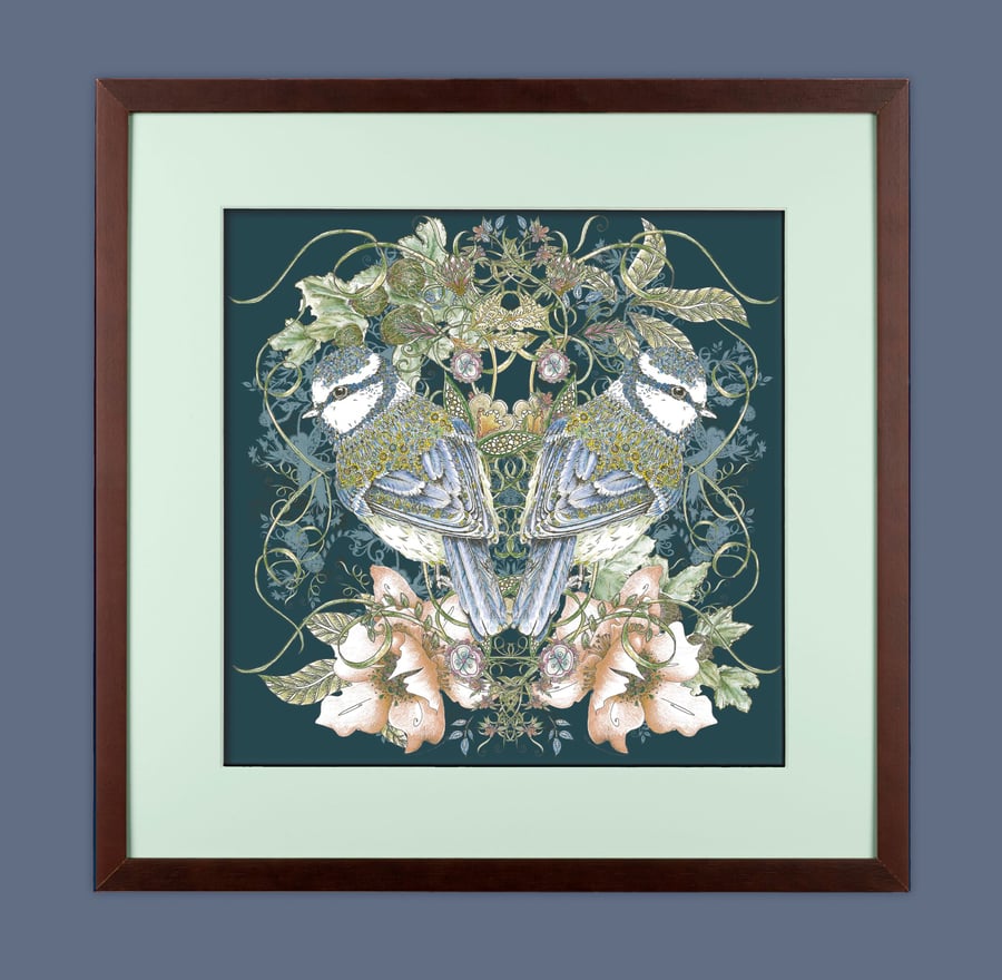 Blue tit Natural world Art Print (Unframed)