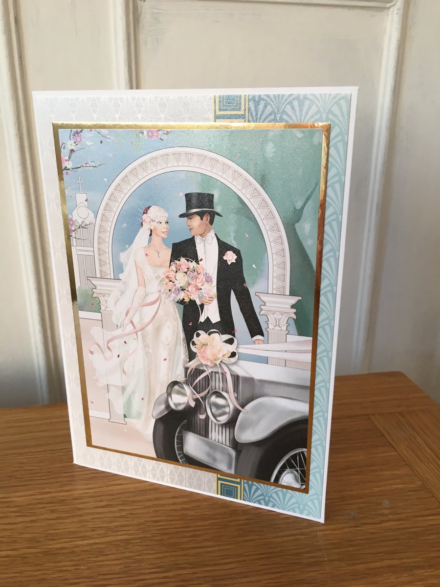 Art Deco Wedding Card