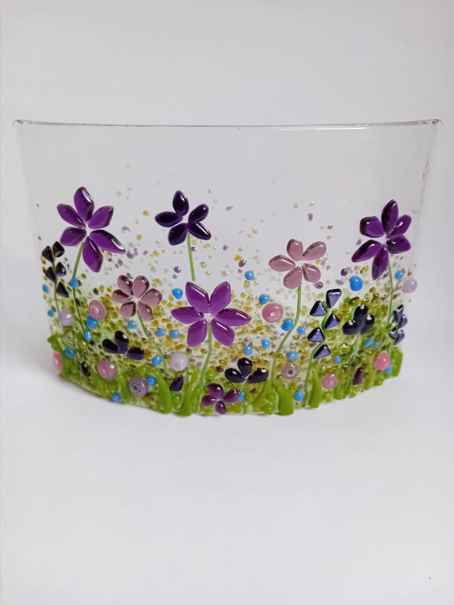 Purple Wildflower Curved Panel