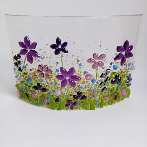 Purple Wildflower Curved Panel