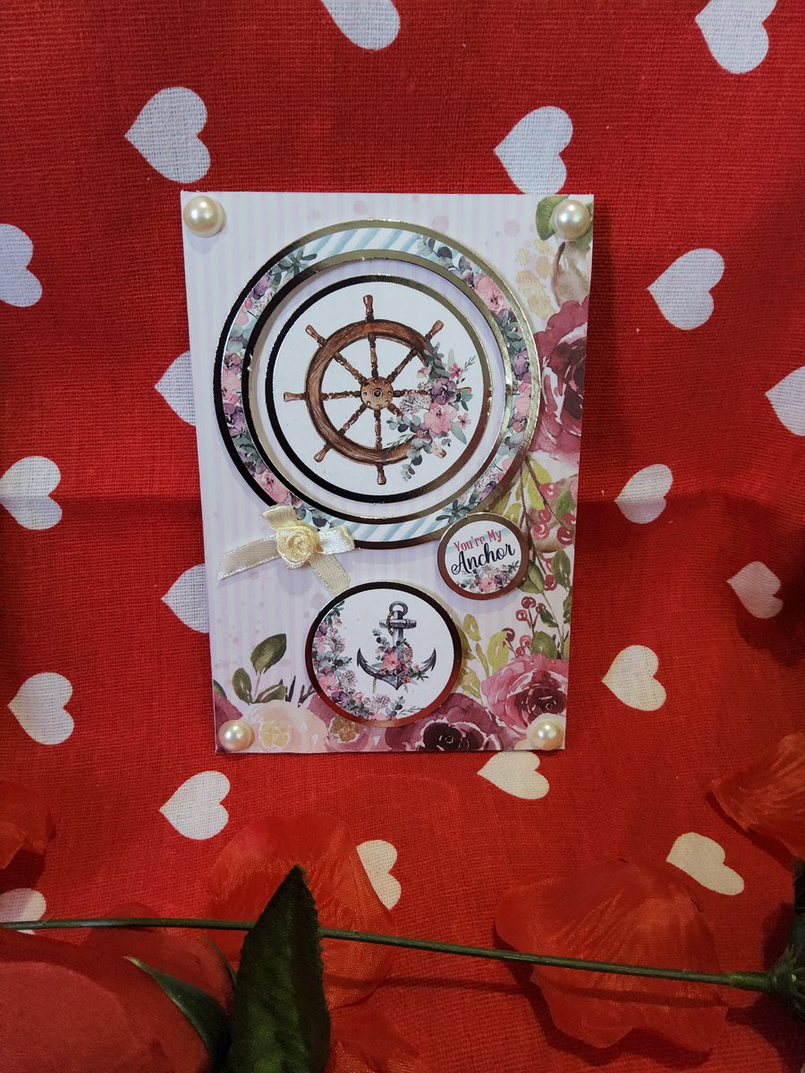 Valentines Greeting Card - Your My Anchor