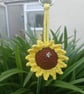 Crochet sunflower keyring  bag charm 