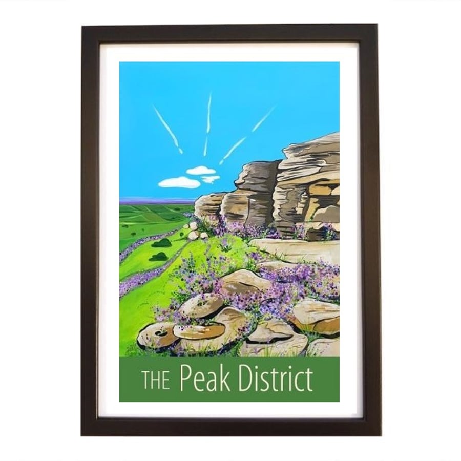 Peak District travel poster print by Susie West