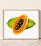 Papaya Fruit Art Print - Image 1