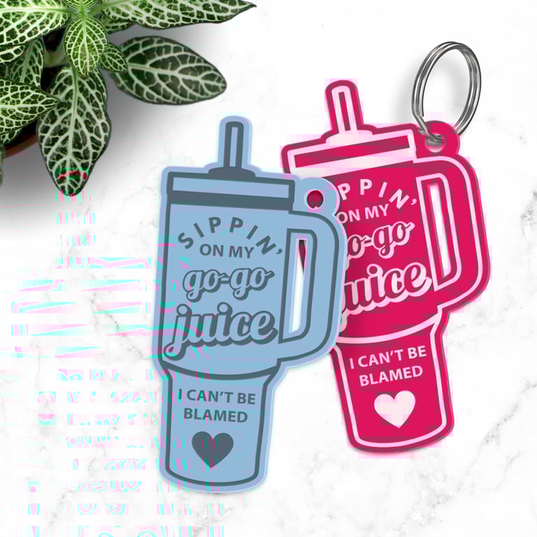 Song Inspired Keyring – Acrylic Bottle Design: Tumbler Keychain, Lyric Gift