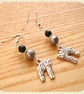 Silver Kitty Cat Earrings - Image 1