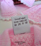 Designer Baby Girls Hand Knitted Jacket, Booties & Hat Set 0-3 Months Size - Image 8