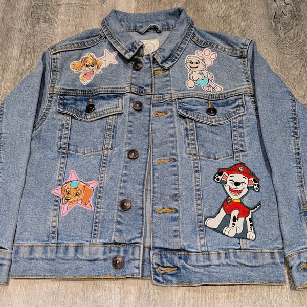Upcycled Paw Patrol Kids Jacket Age 7