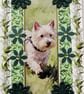 West Highland Terrier Dog - Hand Crafted Decoupage Greeting Card - Blank (3309)