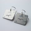 Cloud earrings with seagull