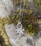 Sterling silver and citrine pendant and chain, citrine Rana necklace - Image 1