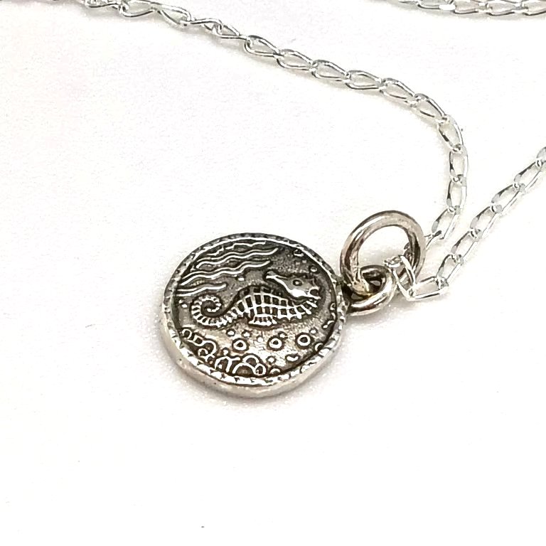Mermaid money coin pendant seahorse decoration