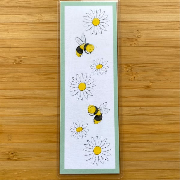 Bee and Daisy Bookmark Wildflower Book mark